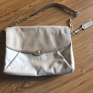 Tan Leather Coach Shoulder Bag